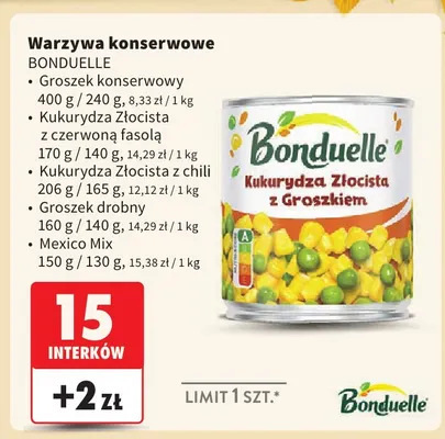 Warzywa konserwowe Mexico Mix Bonduelle promocja w Intermarche