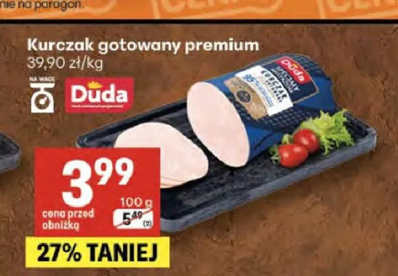 Kurczak gotowany premium Duda promocja w Delikatesy Centrum
