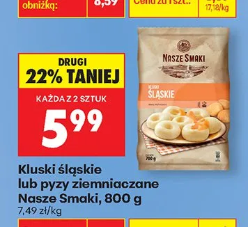 Kluski śląskie lub pyzy ziemniaczane promocja w Biedronka