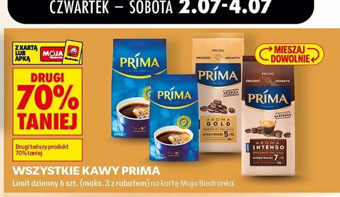 Kawa mielona Prima Finezja promocja w Biedronka
