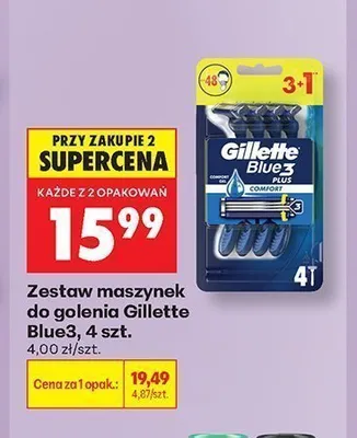 Zestaw maszynek do golenia Gillette Blue3 promocja w Biedronka