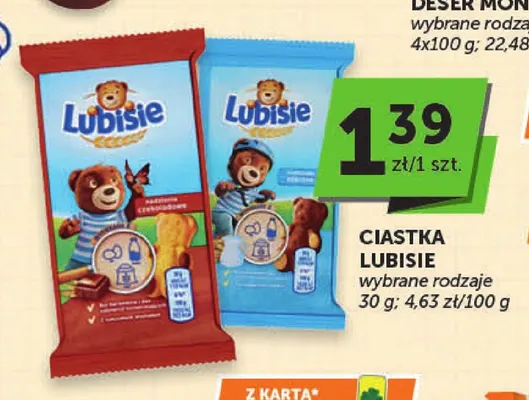Ciastka Lubisie z nadzieniem czekoladowym promocja w Groszek