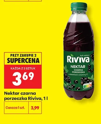 Nektar czarna porzeczka Riviva promocja w Biedronka