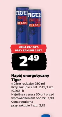 Napój energetyczny Tiger promocja w Netto