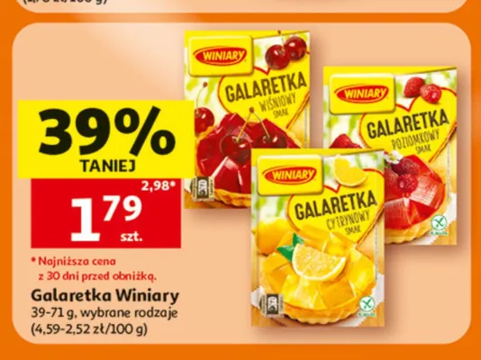 Galaretka Winiary Poziomkowa promocja w Auchan