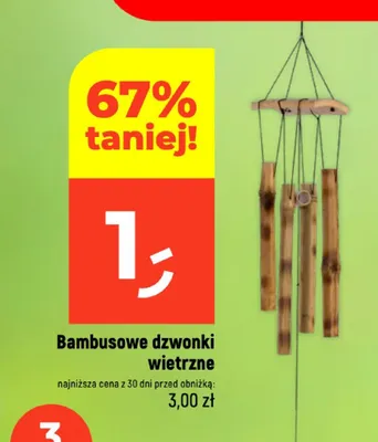 Bambusowe dzwonki wietrzne promocja w Dealz