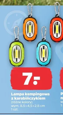 Lampa kempingowa z karabińczykiem wym. 8,5x4,5x2,8 cm Netto promocja w Netto