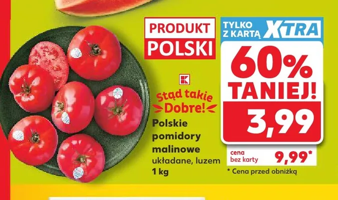 Pomidory malinowe polskie luzem promocja w Kaufland