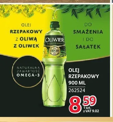 Olej rzepakowy z oliwą z oliwek Oliwier promocja w Selgros
