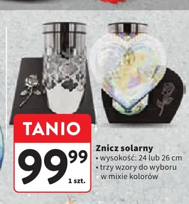 Znicz solarny 26 cm promocja w Intermarche