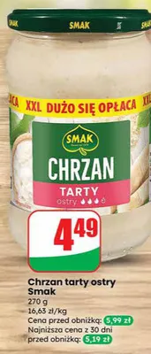 Chrzan tarty ostry promocja w Dino