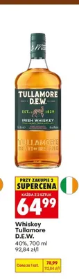 Whiskey Tullamore D.E.W. 40% promocja w Biedronka