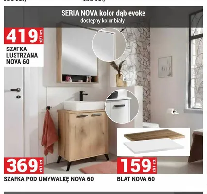 Szafka pod umywalkę Nova 60 promocja w Merkury Market
