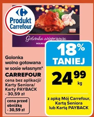 Golonka wolno gotowana w sosie własnym promocja w Carrefour Market