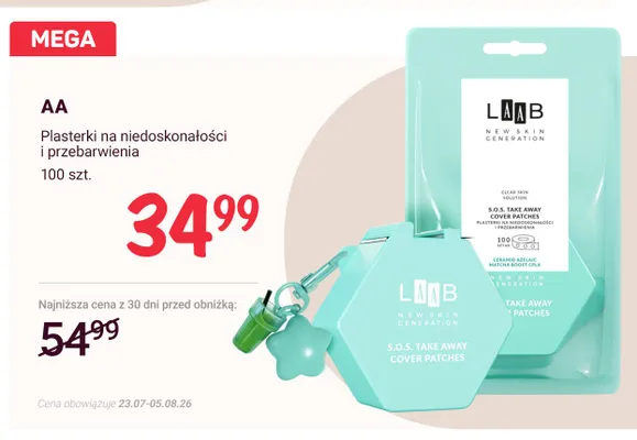 Plasterki na niedoskonałości i przebarwienia AA LAAB promocja w Rossmann