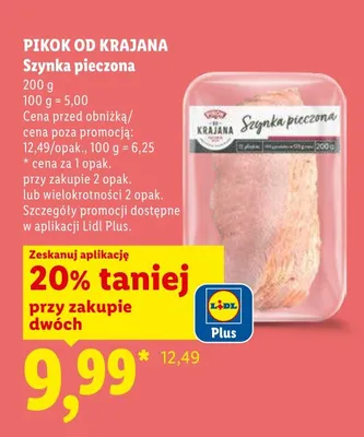 Szynka pieczona Pikok od Krajana promocja w Lidl