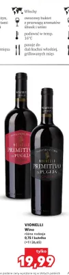 Wino czerwone Vionelli Primitivo di Puglia promocja w Kaufland