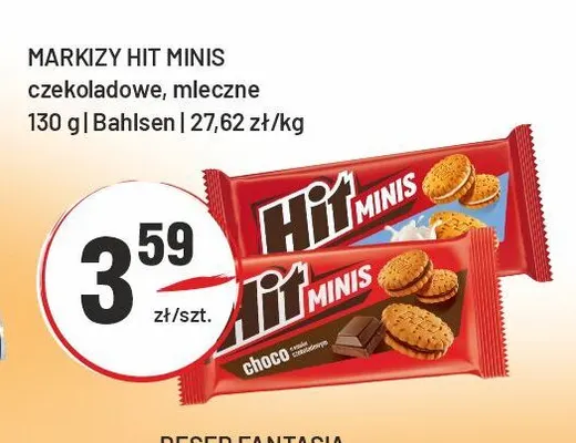 Markizy Hit Minis czekoladowe Bahlsen promocja w Sedal