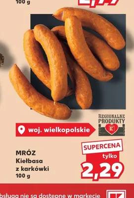 Kiełbasa z karkówki Mróz promocja w Kaufland