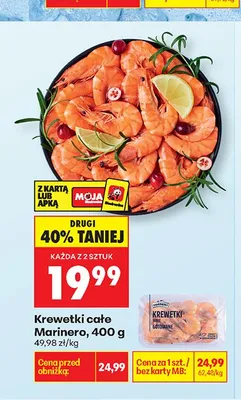 Krewetki całe Marinero promocja w Biedronka