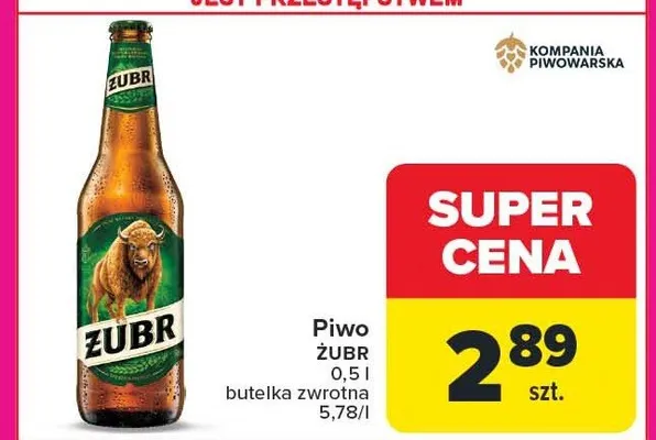 Piwo Żubr promocja w Carrefour Market