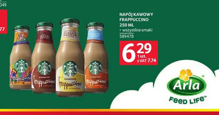 Napój kawowy Frappuccino Sip & Joy Starbucks promocja w Selgros