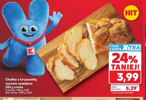 Chałka z kruszonką ręcznie zawijana promocja w Kaufland