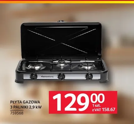 Płyta gazowa Melchioni Family 3 palniki 2,9kW promocja w Selgros