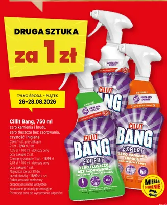 Płyn do czyszczenia Cillit Bang zero kamienia i brudu promocja w Twój Market
