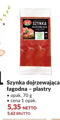 Szynka dojrzewająca łagodna Bell plastry promocja w Makro