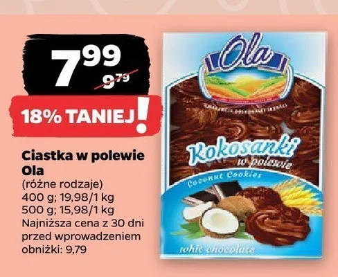 Ciastka w polewie Ola promocja w Netto