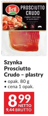 Szynka Prosciutto Crudo – plastry Bell promocja w Makro