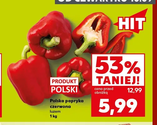 Papryka czerwona polska luzem promocja w Kaufland