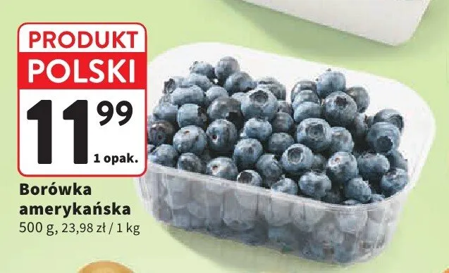 Borówka amerykańska polska promocja w Intermarche