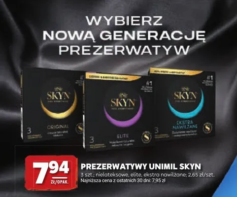 Prezerwatywy Unimil SKYN Ekstra Nawilżane promocja w Stokrotka