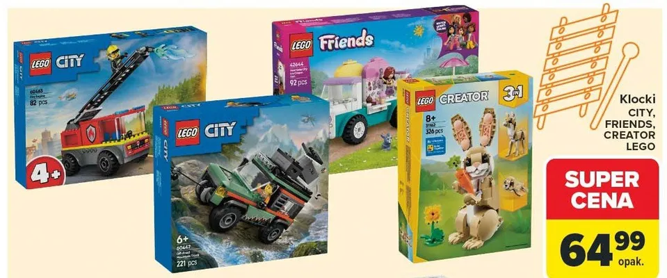Klocki LEGO City, Friends, Creator promocja w Carrefour