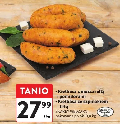Kiełbasa z mozzarellą i pomidorami promocja w Intermarche