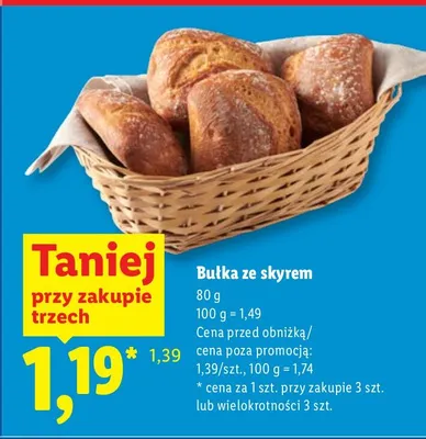 Bułka ze skyrem promocja w Lidl