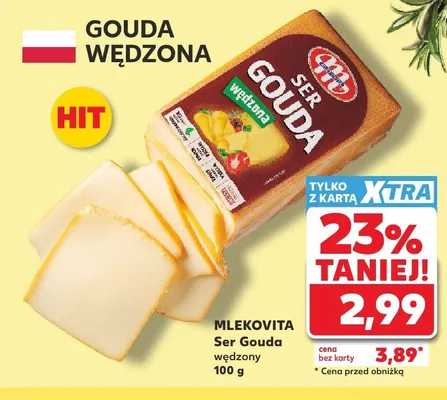 Ser Gouda wędzony Mlekovita promocja w Kaufland