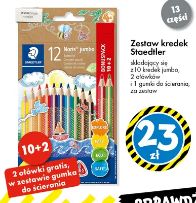 Zestaw kredek Staedtler Noris jumbo promocja w Tedi