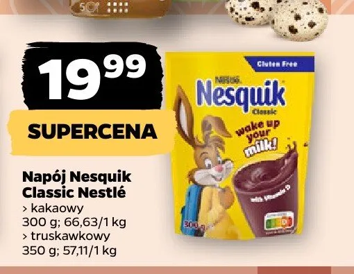 Napój truskawkowy Nesquik Classic Nestlé promocja w Netto