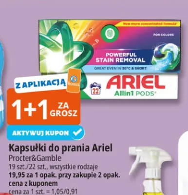 Kapsułki do prania Ariel promocja w Leclerc