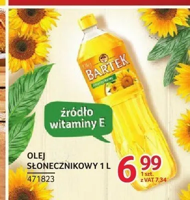 Olej słonecznikowy Bartek promocja w Selgros