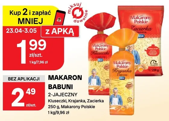 Makaron babuni 2-jajeczny promocja w Chorten