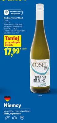 Wino Riesling "Terroir" Mosel promocja w Lidl