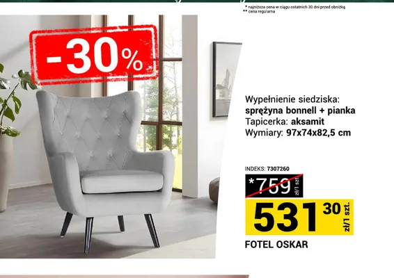 Fotel Oskar promocja w Merkury Market
