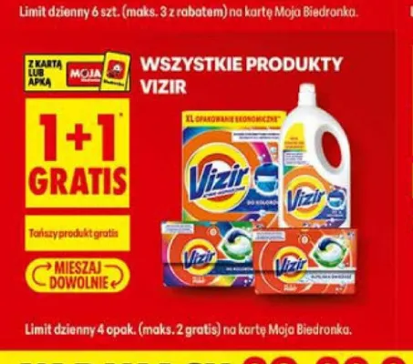 Proszek do prania Vizir promocja w Biedronka