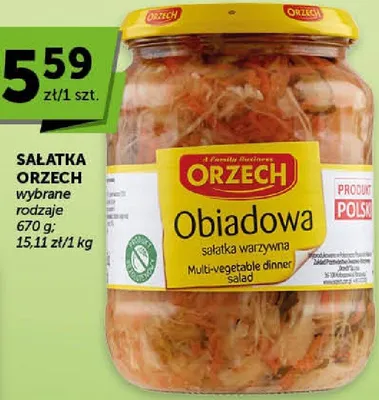 Sałatka warzywna Orzech Obiadowa promocja w Euro Sklep