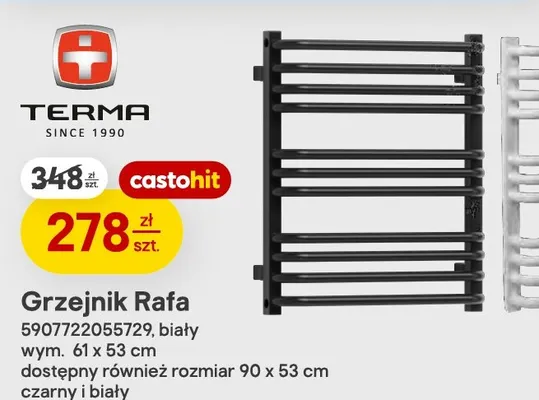 Grzejnik Terma Rafa 61x53 cm promocja w Castorama
