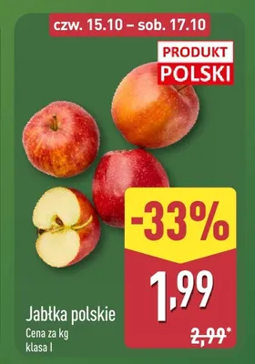 Jabłka polskie promocja w Aldi